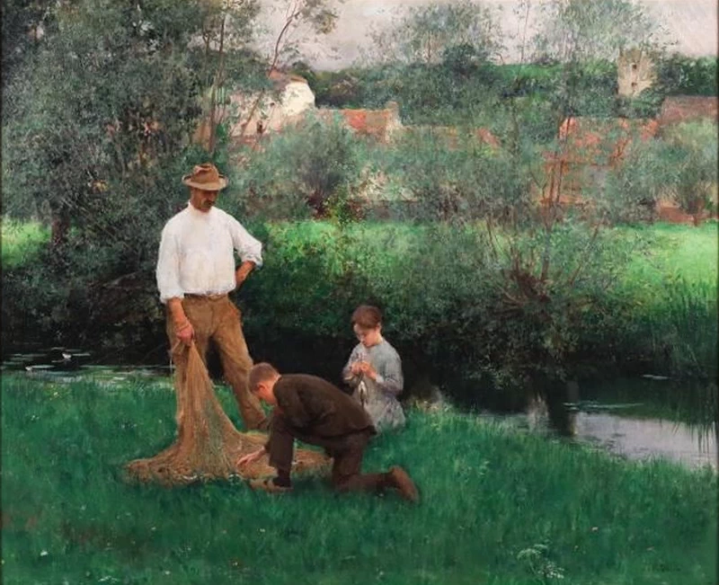 Pescatore di anquille